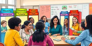 Use real-world scenarios to teach financial principles